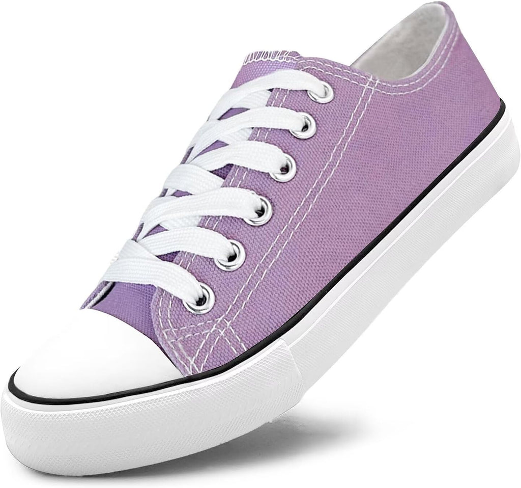 Unisex Low Top Canvas Sneakers with Rubber Toe Cap