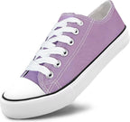 Unisex Low Top Canvas Sneakers with Rubber Toe Cap