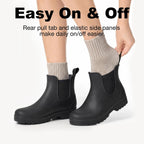 Women's Waterproof Chelsea Ankle Rain Boots, Matte Finish