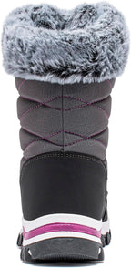 Women's Waterproof Mid-Calf Snow Boots with Faux Fur Collar