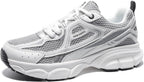 Women's Chunky Platform Sneakers with Mesh and Leather Upper