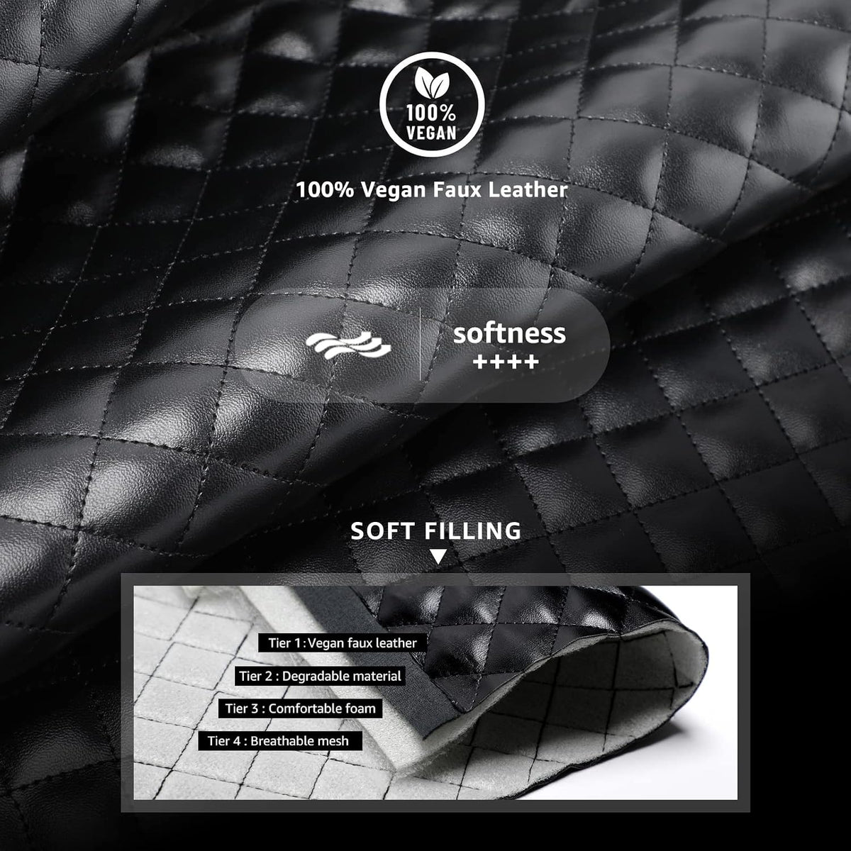 Women's Quilted Slip-On Sneakers in Vegan Faux Leather
