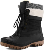 Women's Waterproof Insulated Mid-Calf Snow Boots, Lace-Up