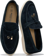Women's Genuine Leather Slip-On Loafers with Memory Foam