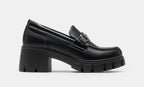 Women's Platform Chunky Loafers with Horse-Bit Detail