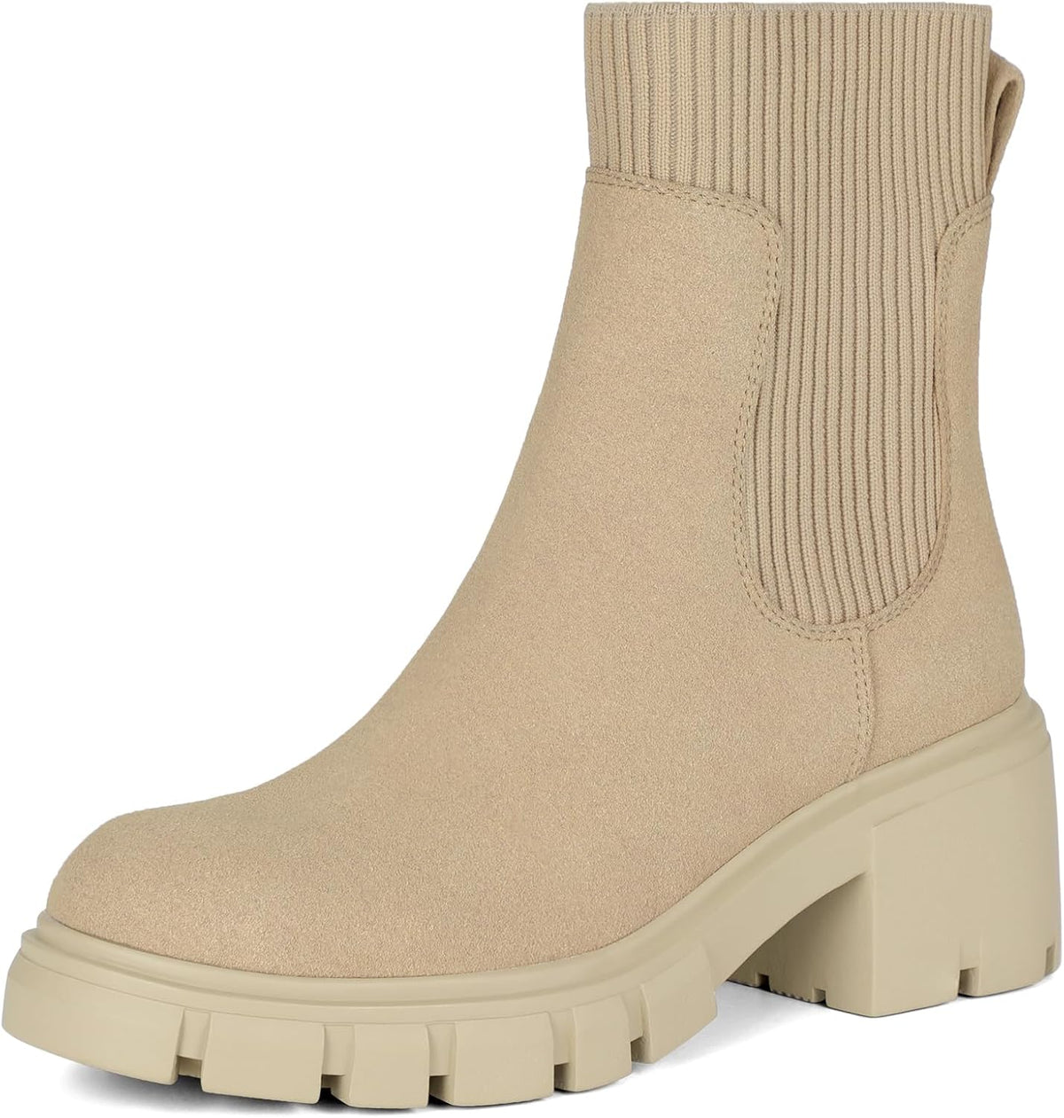 Women's Chunky Heel Platform Chelsea Ankle Boots