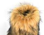 Women's Faux Fur Mid-Calf Snow Boots with Flat Heel