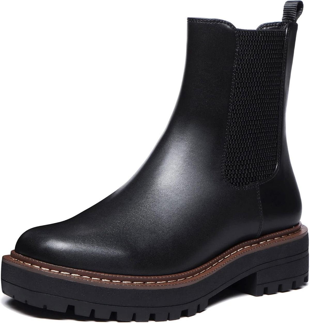 Women's Low Heel Chelsea Platform Ankle Boots