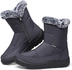 Women's Waterproof Faux Fur-Lined Snow Ankle Boots