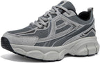 Women's Chunky Platform Sneakers with Mesh and Leather Upper