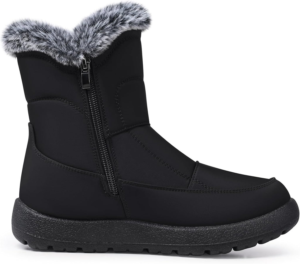 Women's Waterproof Faux Fur-Lined Snow Ankle Boots