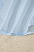 Sheer Tunic Shirt & Drawstring Shorts Cover-Up
