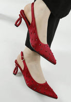 Dasavla Heart-Shaped Rhinestone Studded Slingbacks - VacationGrabs