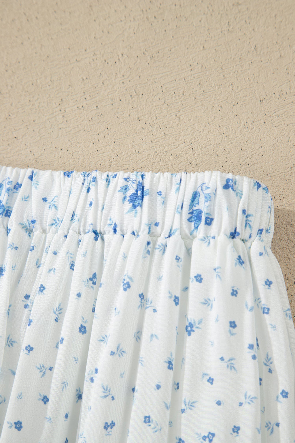 Floral Patchwork High Waist Tiered Maxi Skirt