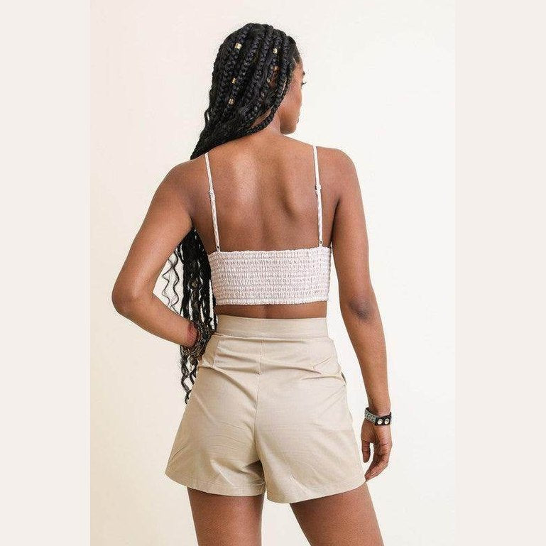 Gingham Smocked Bralette Top - VacationGrabs