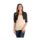 3/4 sleeve Sheer Chiffon open front Bolero - VacationGrabs