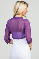 Women's Shirts3/4 sleeve Sheer Chiffon open front Bolero - VacationGrabs