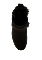 Women's Shoes - BootsThunderhoof Faux Fur Lined Chelsea Boots - VacationGrabs