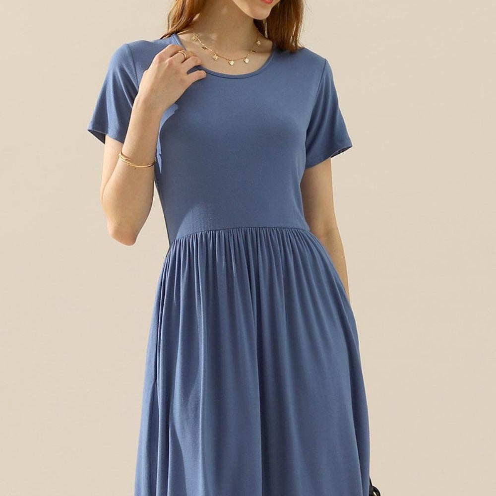 Women's Dresses Ruched Dress with Pockets
