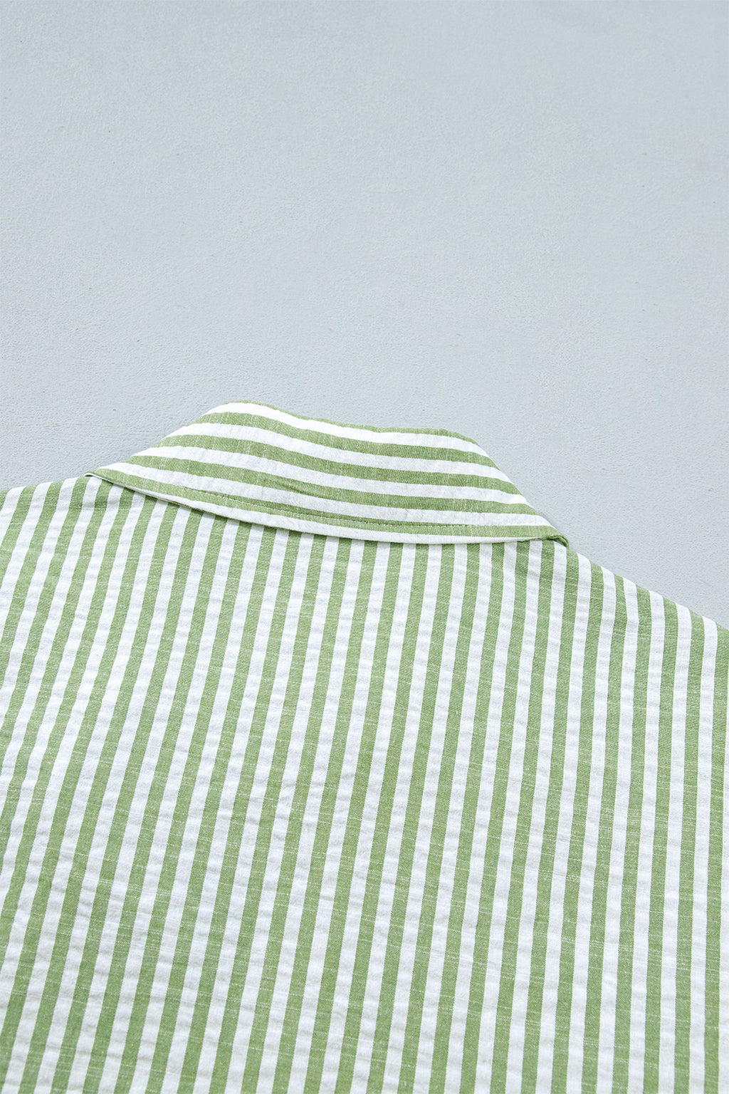 Stripe Collared V-Neck 3/4 Sleeve Blouse