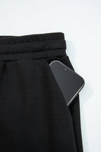 Solid Quarter-Zip Top and Drawstring Pants Set