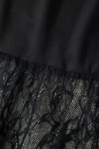 Solid Lace Patchwork Sleeveless Maxi Dress