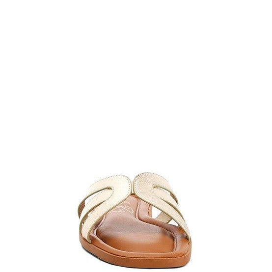 Women's Shoes - Sandals Aura Faux Leather Flat Sandals