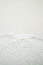 Reversible Contrast Stitching Mock Neck T-Shirt