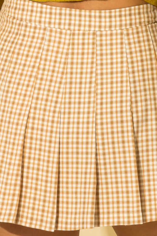 Women's SkirtsTease Me Plaid Pleated Skater Mini Skirt - VacationGrabs