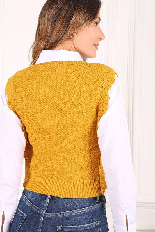 Women's SweatersRuffle sweater vest - VacationGrabs