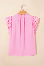 Milena Ruffle Short Sleeve PLUS Blouse