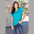 Basic Bae Full Size V-Neck Short Sleeve T-Shirt - VacationGrabs