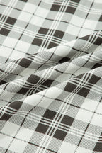 Plaid Patchwork Wide Leg Pants