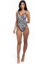 One-Piece Zebra Print Bathing Suit - VacationGrabs