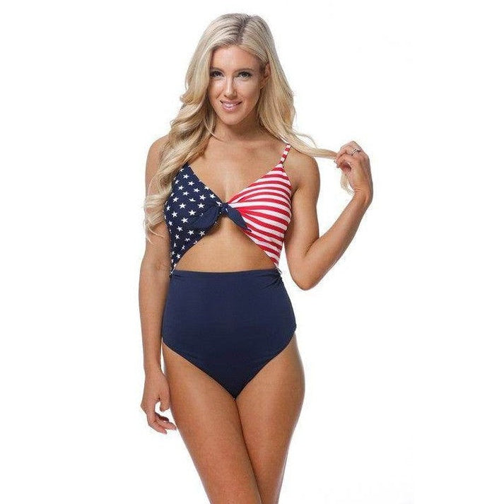 4Th Of July American Flag One Piece - VacationGrabs