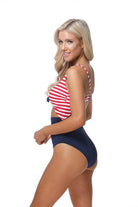Women's Swimwear - 1PC 4Th Of July American Flag One Piece