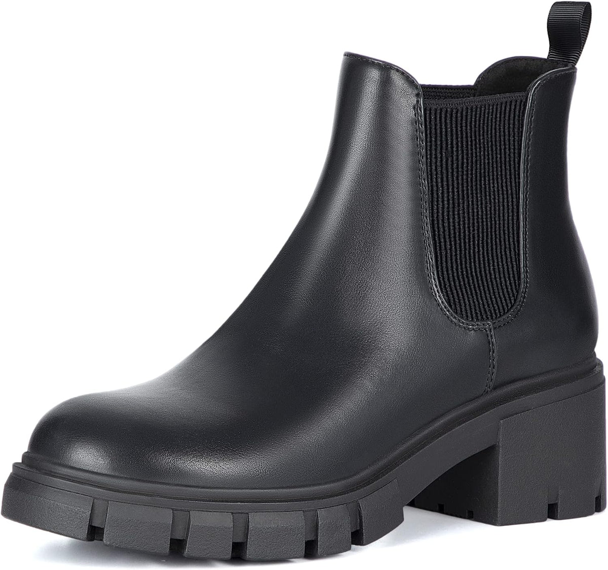 Women's Chunky Heel Chelsea Ankle Boots, Slip-On Suede