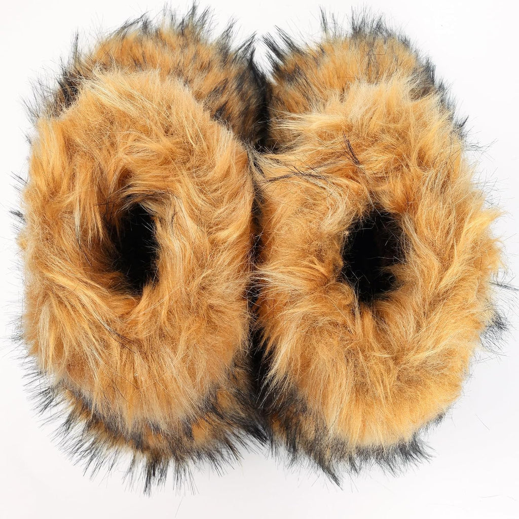 Women's Knee-High Faux Fur Snow Boots, Flat Heel