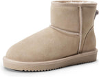 Women's Suede Mini Snow Boots with Faux Fur Lining