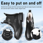 Women's Faux Fur Lined Chunky Chelsea Ankle Boots