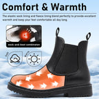 Women's Faux Fur Lined Chunky Chelsea Ankle Boots