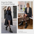 Women's Chunky Heel Platform Chelsea Ankle Boots