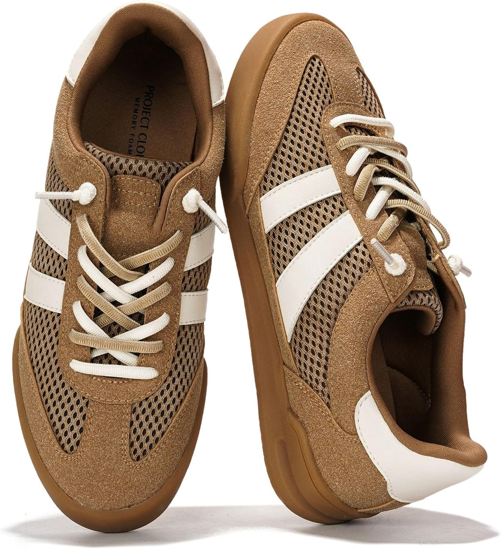 Women's White Leather Slip-On Sneakers with Memory Foam