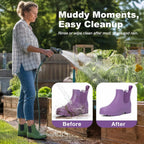 Women's Waterproof Chelsea Ankle Rain Boots, Matte Finish