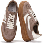 Women's Platform Sneakers with Memory Foam Insole, Lace-Up