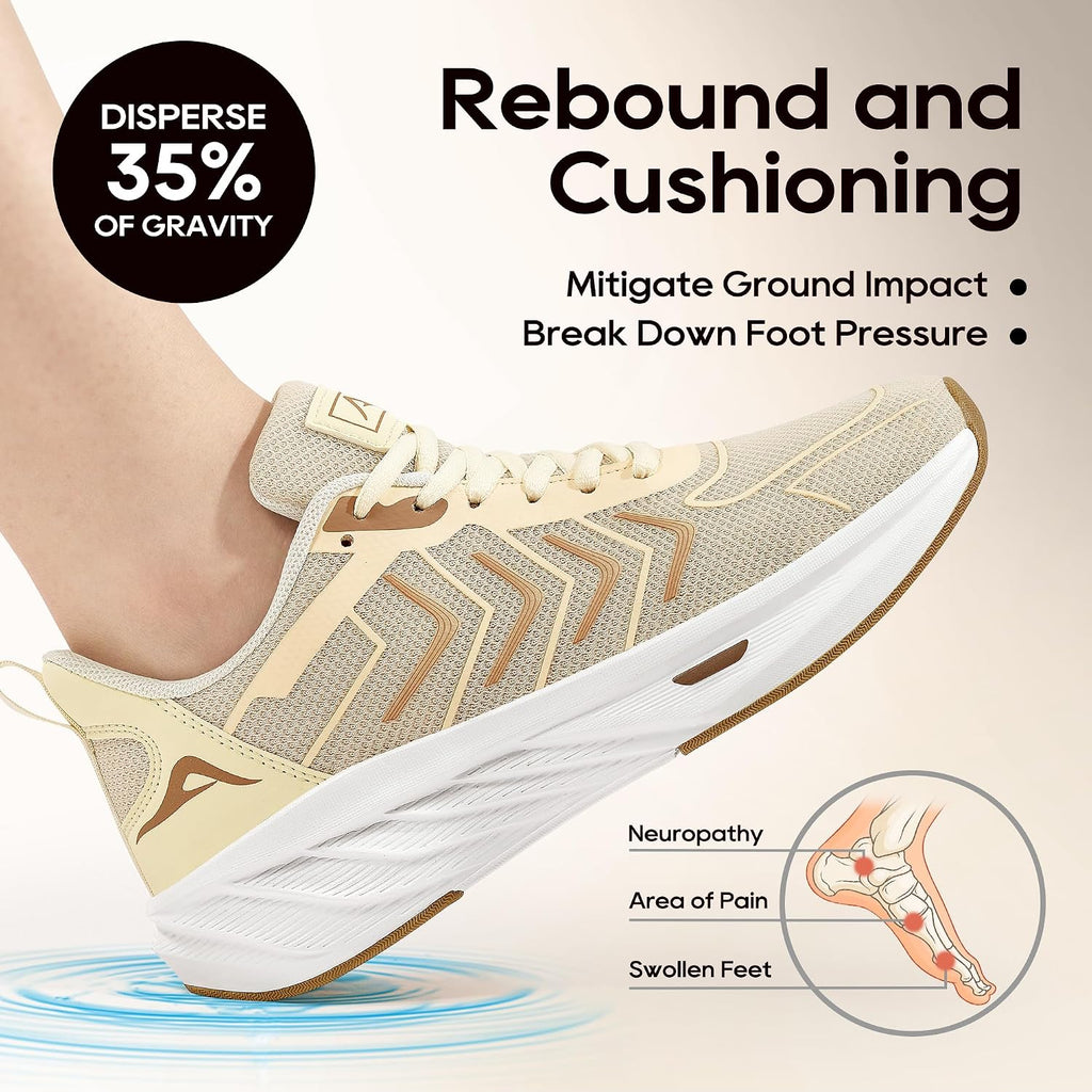 Women's Lightweight Mesh Walking Shoes, Non-Slip Sneakers