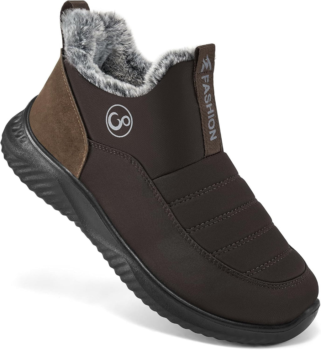 Women's Fur Lined Waterproof Snow Ankle Boots, Non-Slip