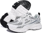Women's Chunky Platform Sneakers with Mesh and Leather Upper