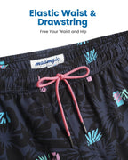 Mens Swim Trunks Compression Liner Quick Dry Zipper Pockets - VacationGrabs