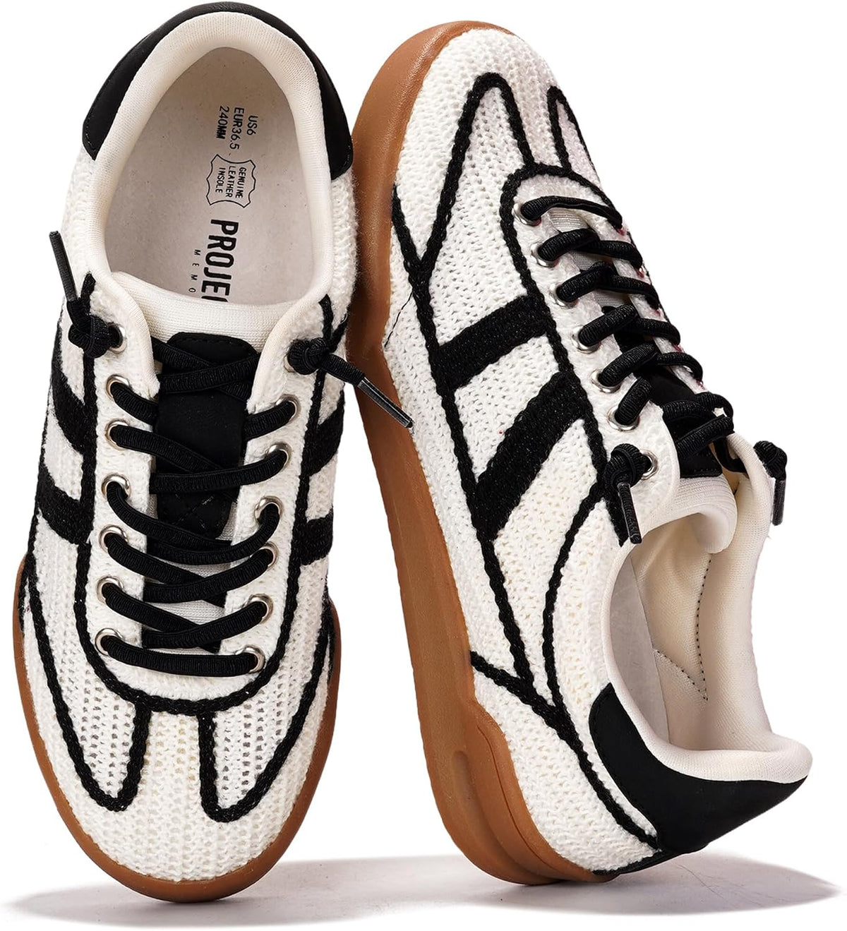 Women's White Leather Slip-On Sneakers with Memory Foam